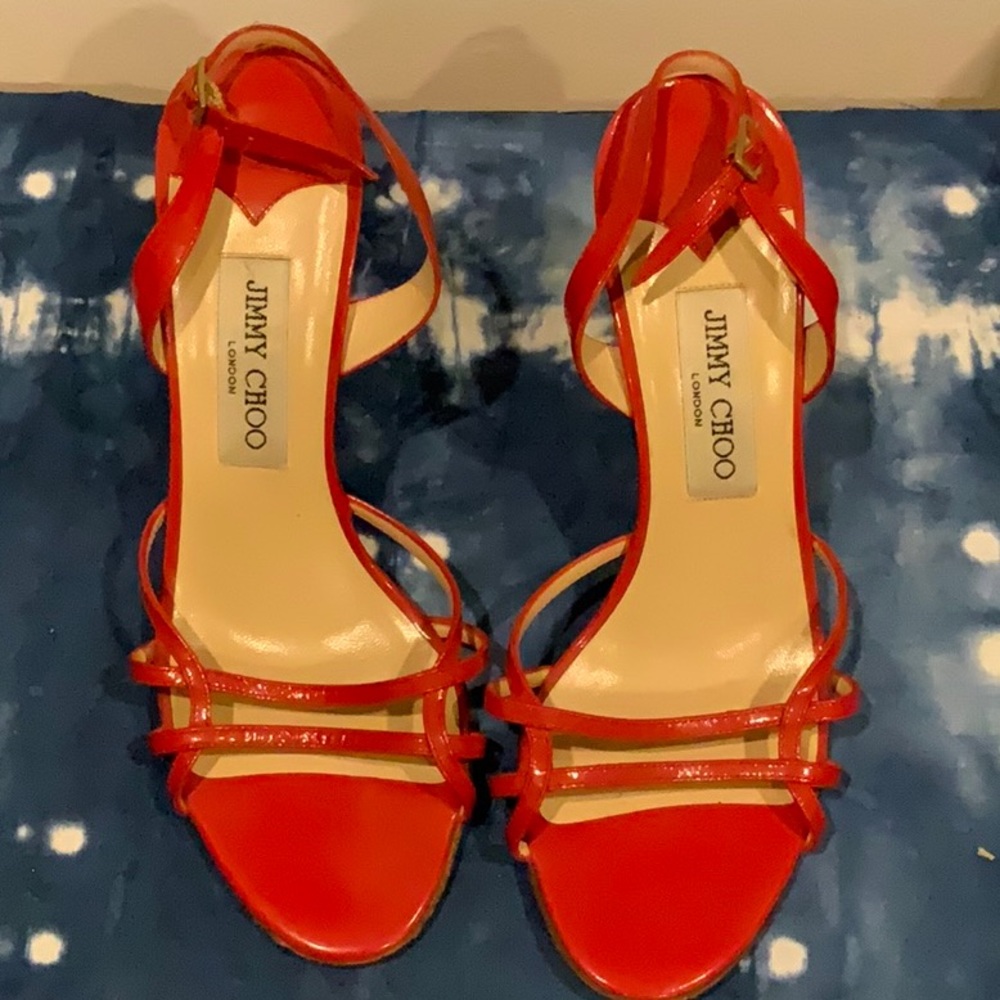 Jimmy Choo cherry red pumps